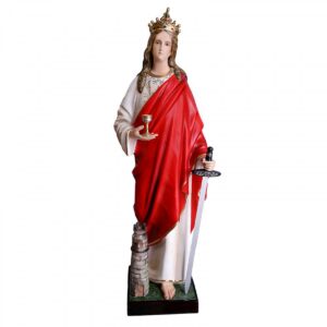 Statua Santa Barbara in vetroresina 155 cm