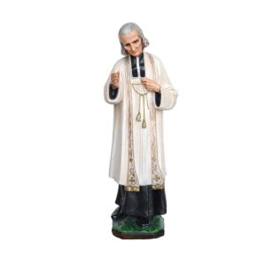 Statua Santo Curato d'Ars in resina 60 cm