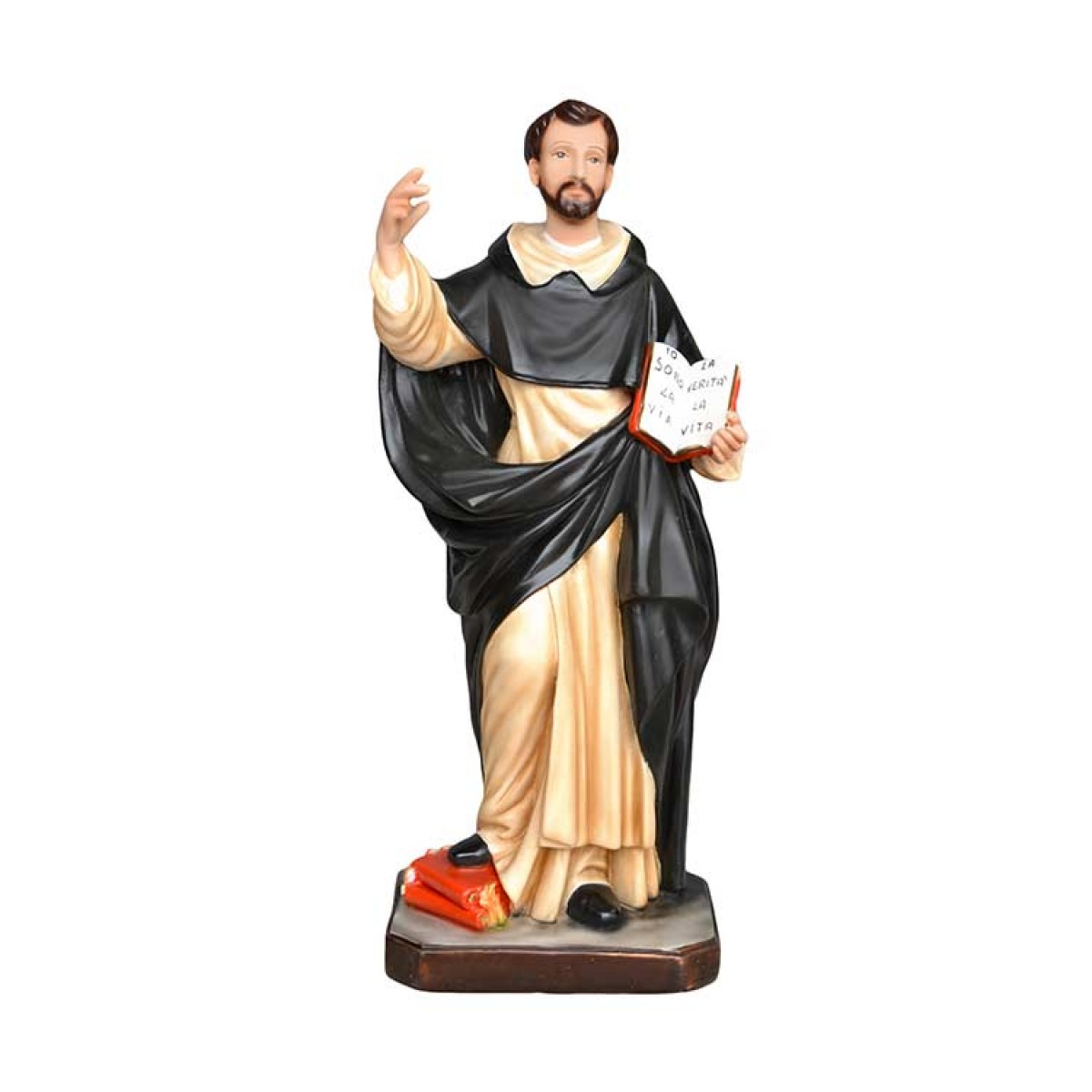 Statua San Domenico di Guzman in resina 55 cm
