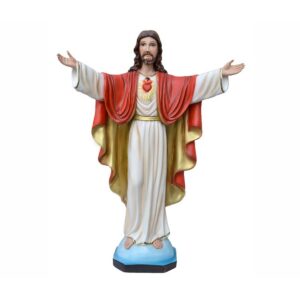 Statua Sacro Cuore di Gesù in resina 50 cm