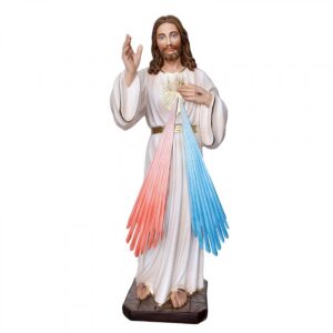 Statua Gesù Misericordioso in resina 100 cm