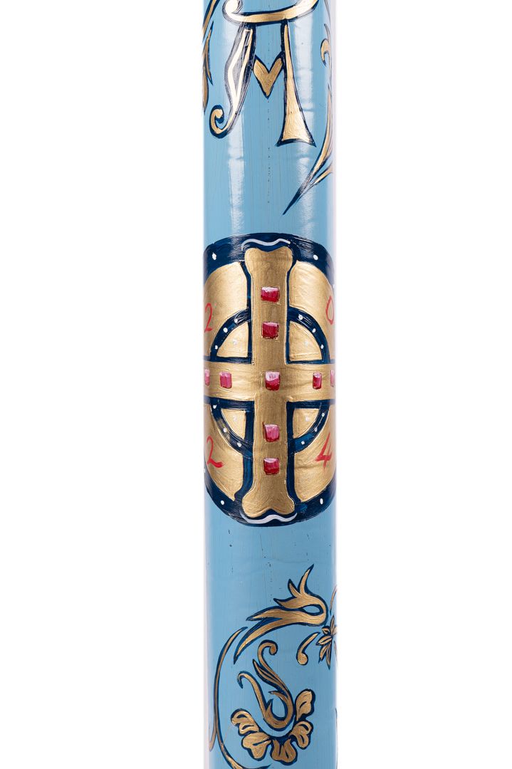 Cero Pasquale dipinto a mano Modello AMAI indaco