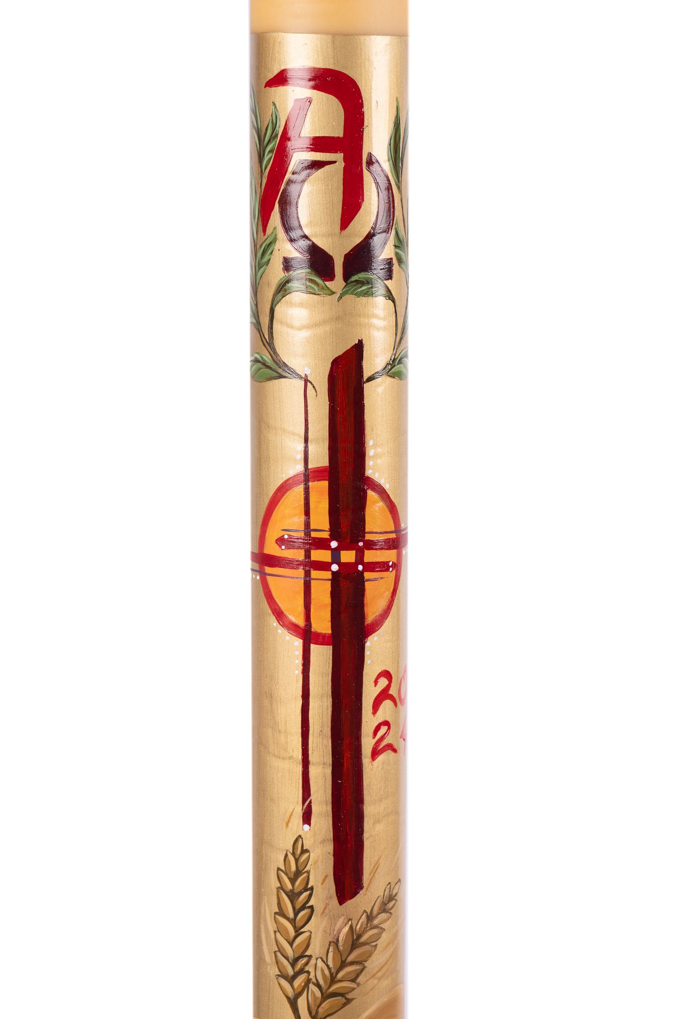 Cero Pasquale dipinto a mano Modello EUCARISTICO ORO - Image 4