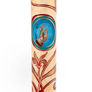 Cero Pasquale dipinto a mano Modello MANO BENEDICENTE