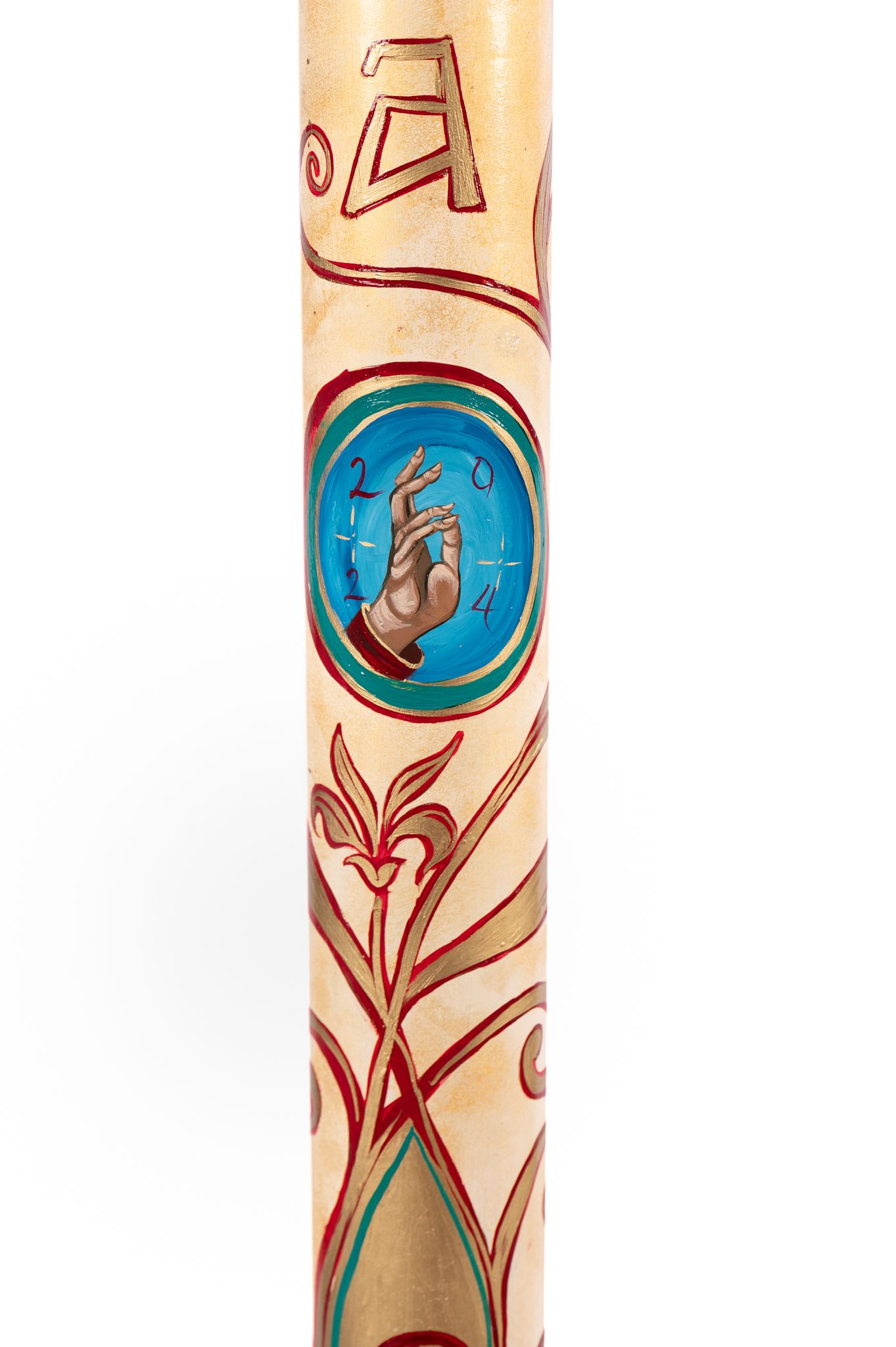 Cero Pasquale dipinto a mano Modello MANO BENEDICENTE