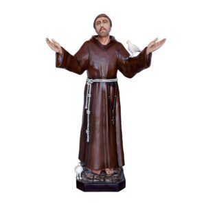 Statua San Francesco d'Assisi in vetroresina 175 cm