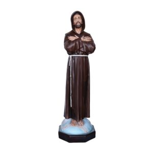 Statua San Francesco d'Assisi in resina 100 cm