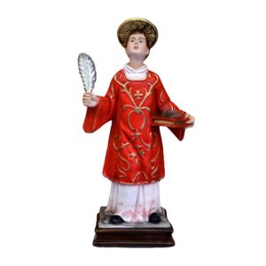 Statua Santo Stefano in resina 30 cm