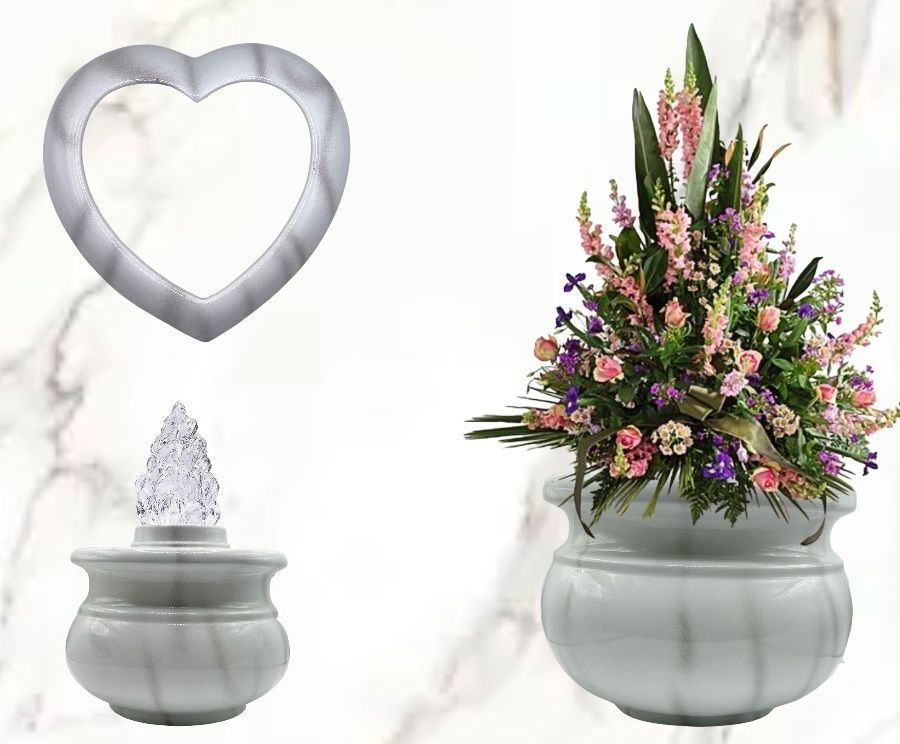 Accessori Loculo Cimiteriale 3 pz Cuore