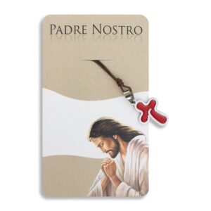 Croce Pendente in acciaio Padre Nostro