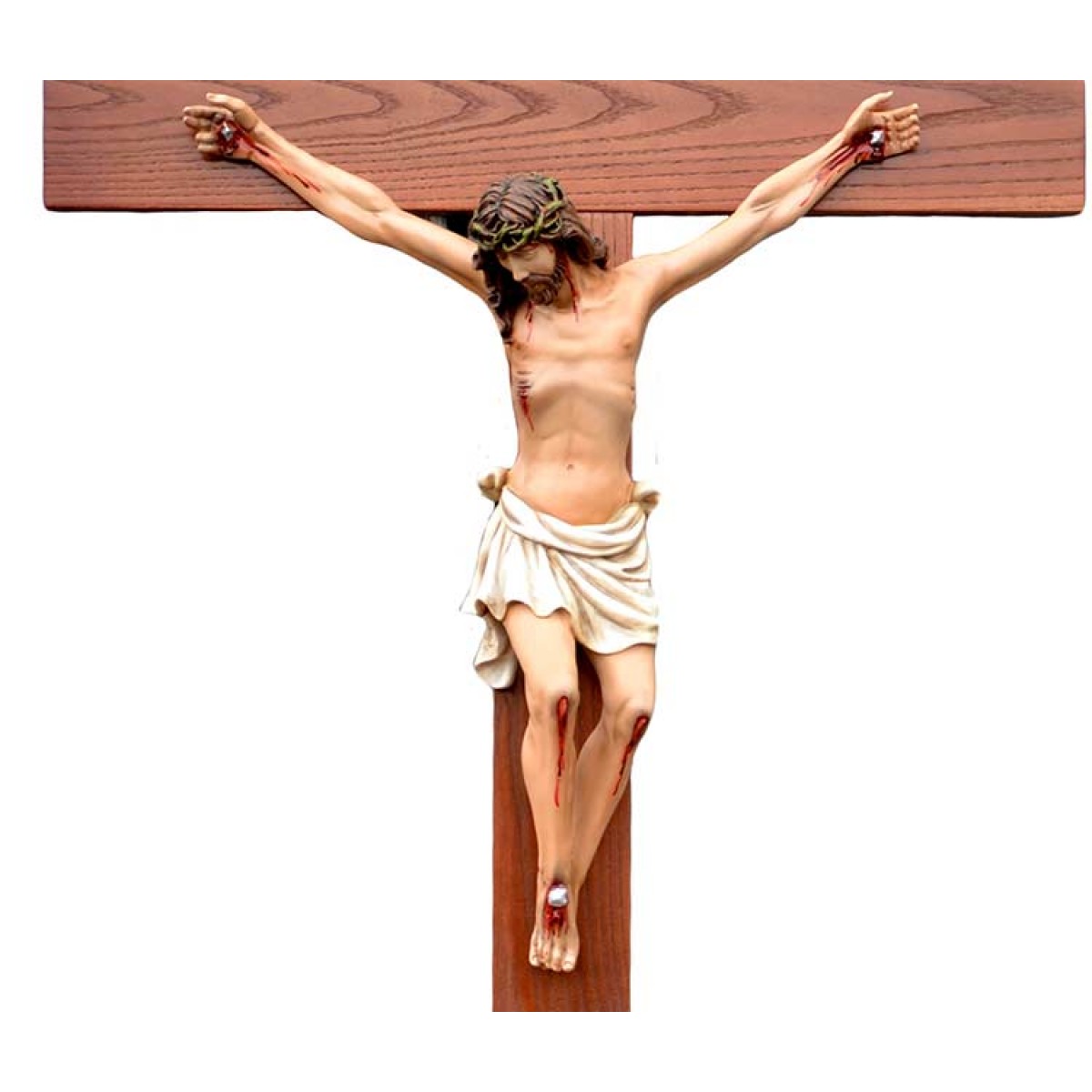 Crocifisso in resina croce legno 140x75 cm - immagine 2