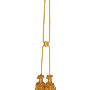 Cordoniera oro canutiglia 2 fiocchi con vermiglione