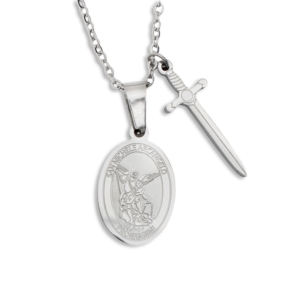 Confezione Con Collanina E Medaglia San Michele - immagine 3