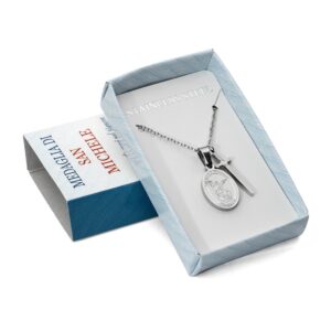 Confezione Con Collanina E Medaglia San Michele