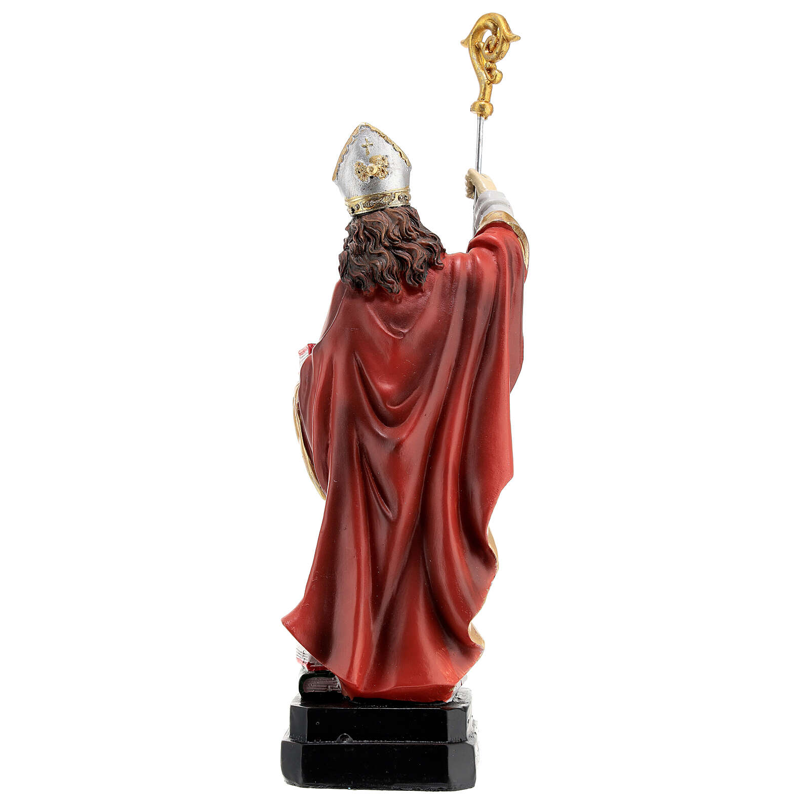 Statua Sant'Agostino resina dipinta 20 cm - immagine 2