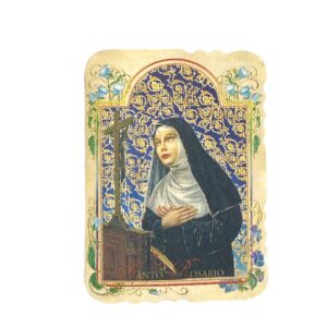 Pieghevole Santa Rita con decina profumata