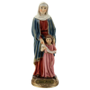 Statua di Sant'Anna e Maria resina 20 cm