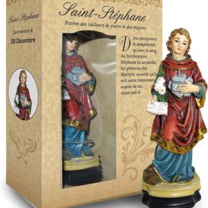 Statua Santo Stefano 12 cm Scatola Regalo
