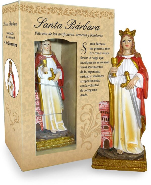 Statua Santa Barbara 12 cm Scatola Regalo