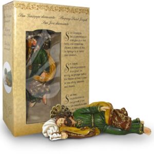 Statua San Giuseppe Dormiente 12 cm Scatola Regalo