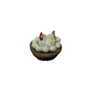 Gallina con Uova 7 cm Animali Terracotta