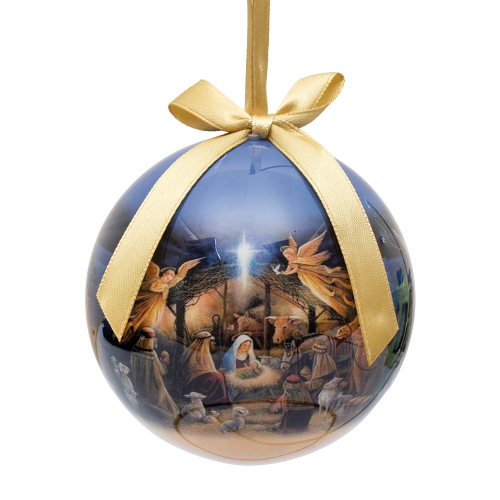 Pallina di Natale con Natività - immagine 2
