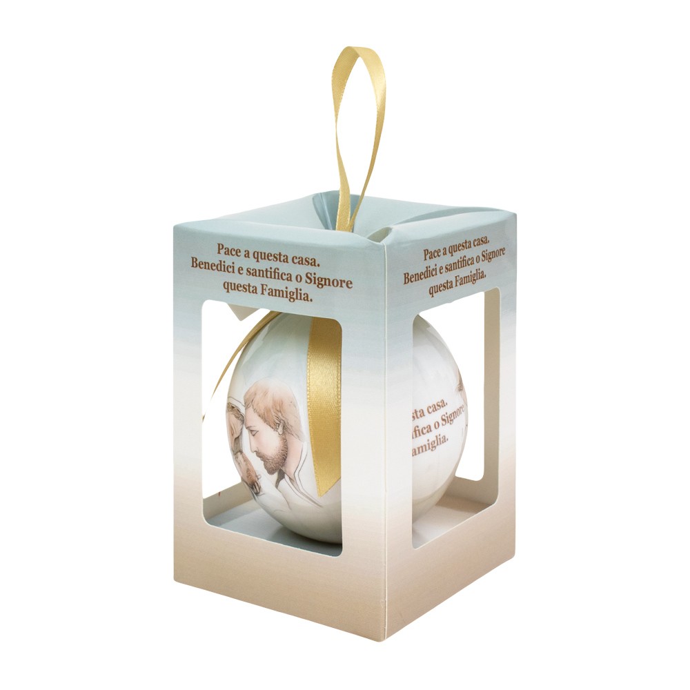 Pallina di Natale con Immagine Sacra Famiglia