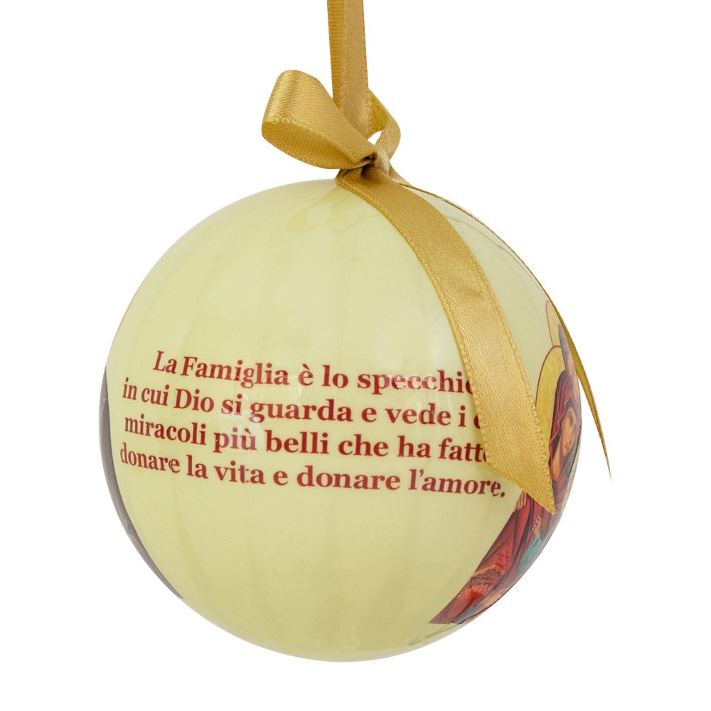 Pallina Natalizia con Sacra Famiglia Bizantina - immagine 2