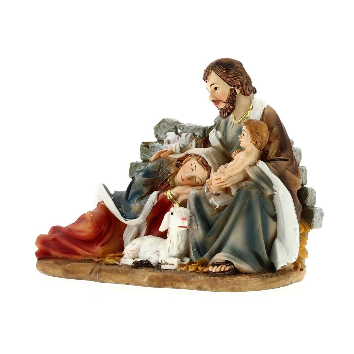 Gruppo Natività Madonna sdraiata resina 12 cm - immagine 3