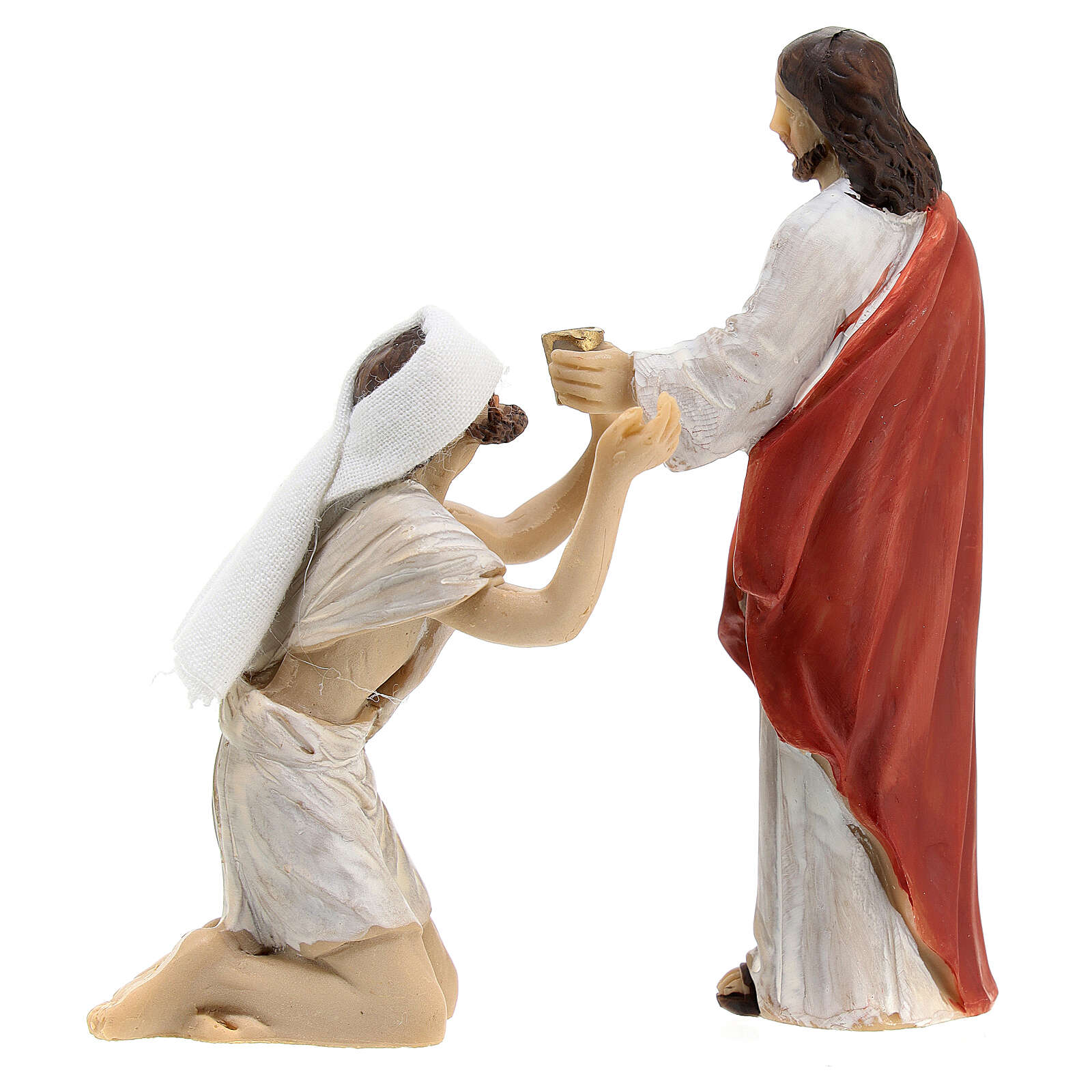 Miracolo guarigione del cieco Gesù statue 9 cm - immagine 4