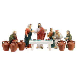 Miracolo nozze di Cana Gesù scena 5 cm