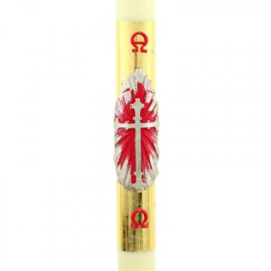 Cero Pasquale cera d'api Foglia Oro Croce sagomata 8x120 cm