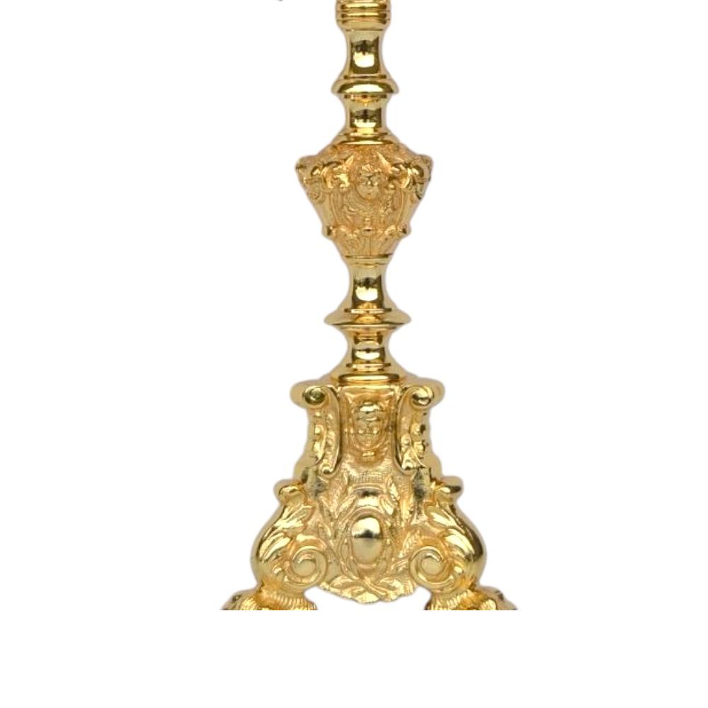 Ostensorio barocco in ottone oro argento 60 cm - immagine 2
