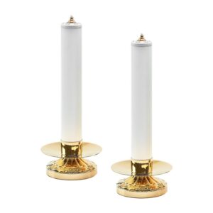 Candelieri Impero in Ottone Dorato