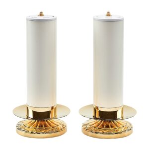 Coppia Candelieri Ottone Dorato