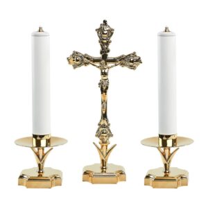 Completo Croce e Candelieri stile quadro candele 4x25