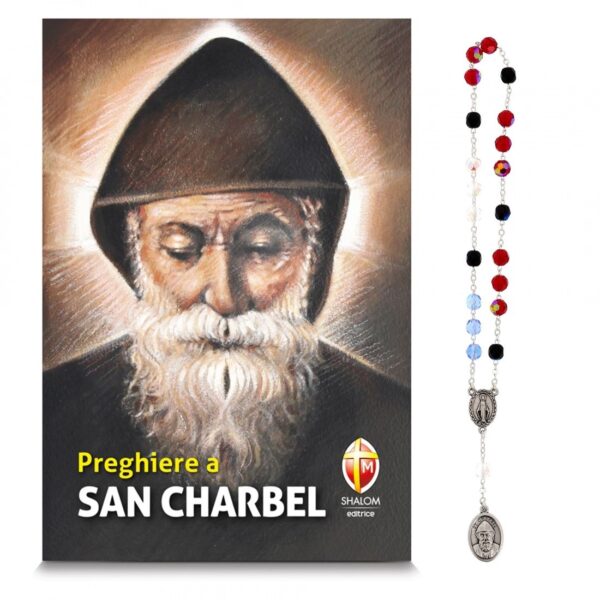 Confezione regalo libro "Preghiere a san Charbel" e Corona di San Charbel