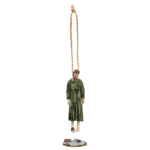 Statua morte di Giuda presepe pasquale resina 10 cm