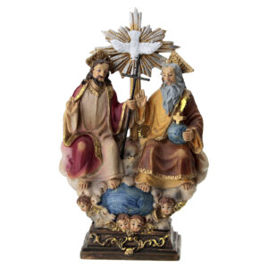 Santissima Trinità statuina resina 10 cm