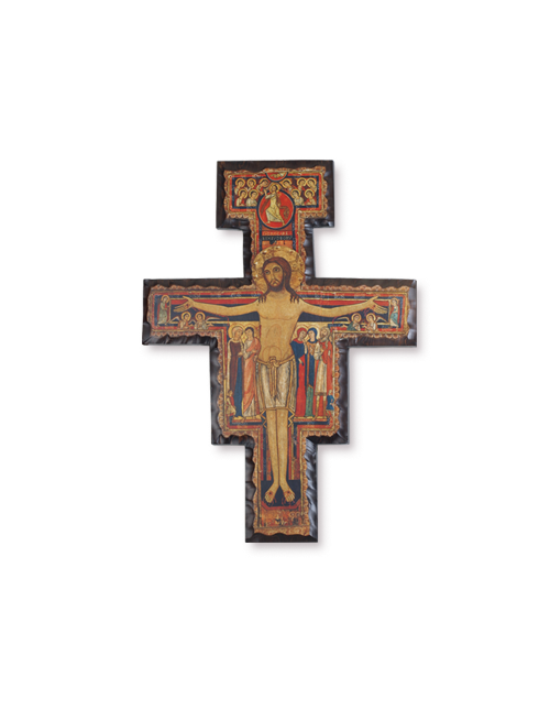 Croce San Damiano 100cm Legno Massello